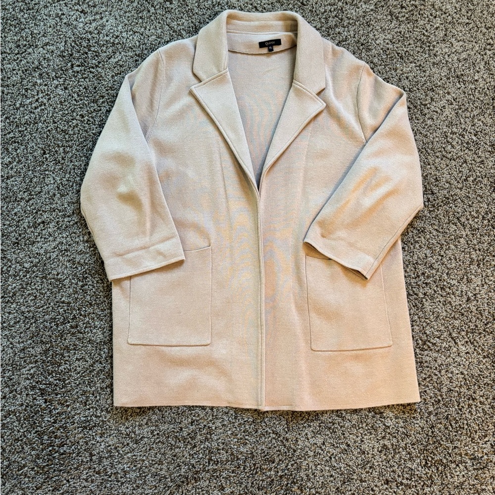 Quince Women's Tan Knit Blazer